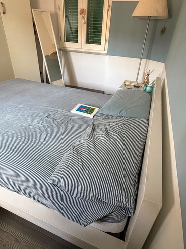 Letto bianco ikea songesand - letto,