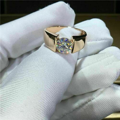 Anello uomo solitario diamante