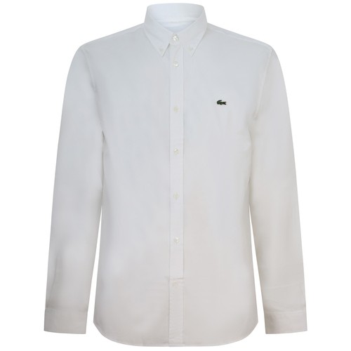 Lacoste camicia bianca - camicia, con