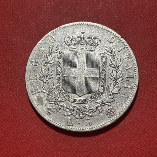 Moneta lire 1865 torino - moneta, 5