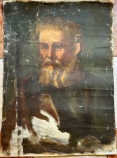 QUADRO,DIPINTO,OLIO,TELA,RITRATTO DI UOMO '800/'900 