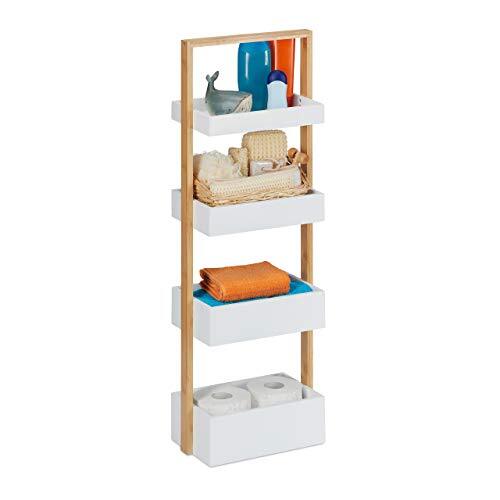 Relaxdays scaffale bagno 4 - scaffale, da