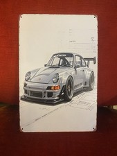 insegna pubblicitaria In Latta PORSCHE CARRERA