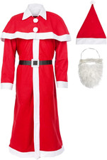 8580108 - Set per Costume Di Babbo Natale O San Nicola, Con Cappellino, Barba, C