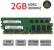 4 GB (2 x 2 GB) DDR2 800 MHz