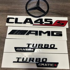 Adesivo Mercedes Benz CLA45S AMG Turbo 4Matic C117 stella posteriore emblema nero