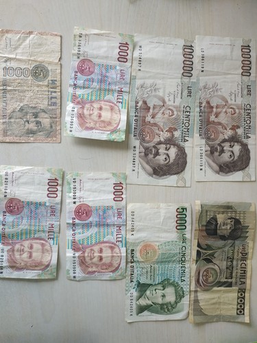 Banconote lire italiane - italiane, da