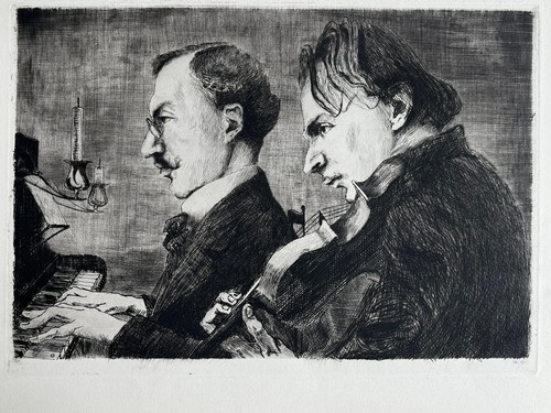Achille ouvré gravure etching - ouvré,