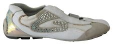 ALBERTO GUARDIANI Scarpe Sneakers Bianco Logo Cinturino Slip-on Donna EU38 / US7,5