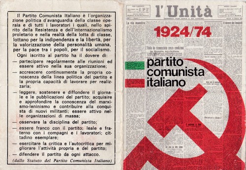 Tessera pci 1974 - tessera, completa