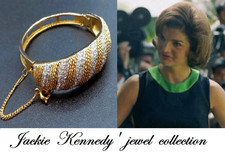 BRACCIALE CLAMPER JACKIE KENNEDY '60s cm.6x6x1,5 PAVE'-BRILLANTI,LEGA ORO GIALLO