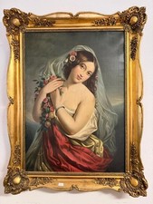 Dipinto antico olio su tela