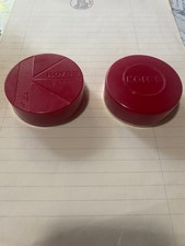 Lotto 2 Scatoline vintage Kores in plastica con coperchio per Olivetti 13 M/M