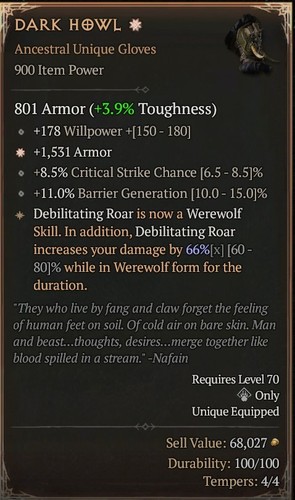 Dark howl 1ga druid - 1ga, stagione