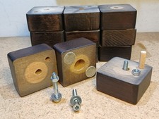 12 X PIEDI PIEDINI IN LEGNO