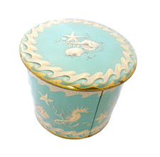 VECCHIA SCATOLA LATTA SPERLARI VINTAGE SECCHIELLO  MARE CONCHIGLIE CREMONA