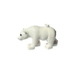 Duplo Lego Orso Polare Figura Giocattolo Animale Artico Pezzo Raro Da Collezione Zoo Fattoria