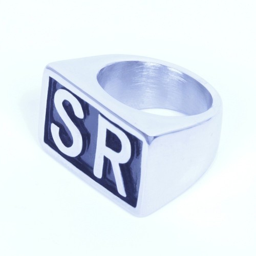 Anello biker lettera iniziale