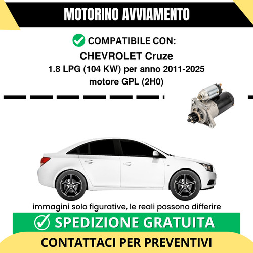 Motorino avviamento chevrolet - motorino,