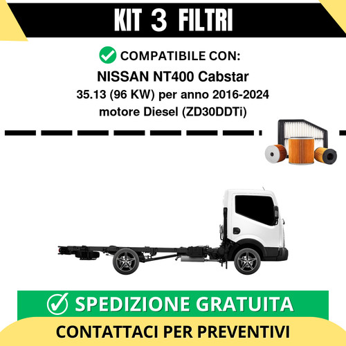 Kit filtri tagliando - 3, per