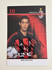 MANUEL RUI COSTA Milan 2001/02 calcio football soccer autograph postcard