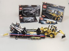 PRL) LEGO TECHNIC 42004 SCAVATRICE +CARRELLO + 42032 LOADER SNOW GROOMER BACKHOE