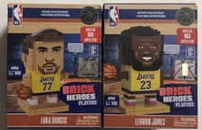 Nuove figure NBA Basketball Brick Heroes LeBron James & Luka Doncic *MIB* Lakers