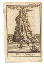 ANTICA INCISIONE "THOMAS SALMON" Pico di Tenerife  1756