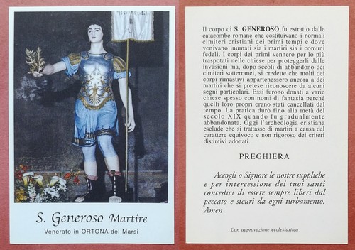 Santino holy card san - holy, card: