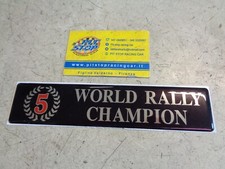 SCRITTA POSTERIORE LANCIA DELTA INTEGRALE EVOLUZIONE - 5 WORLD RALLY CHAMPION
