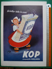 Pubblicità 1952 DETERSIVO KOP