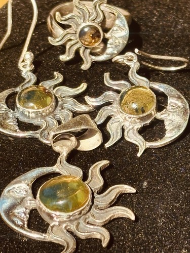 Set gioielli ambra anello