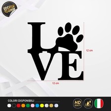 Adesivo Zampa Cane Love Dog -
