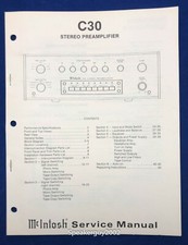 Manuale di servizio originale McIntosh C30 / Preamplificatore