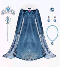  Vestito costume carnevale vestito elsa frozen bambina 3- 8 anni