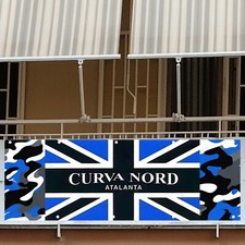 STRISCIONE 57 Atalanta Europa League PVC 200X70 CM CON OCCHIELLI ALTA QUALITA