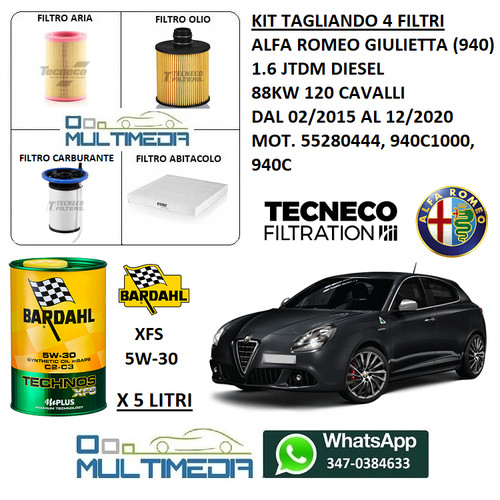 Kit tagliando filtri 5lt - tagliando, 4