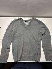 Tommy Hilfiger Maglione Donna Taglia M Maglietta Grigia Maglia Sweater Pullover