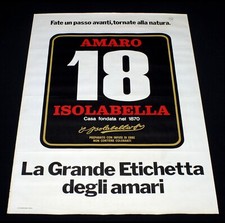 ISOLABELLA poster manifesto Amaro 18 Infusi Erbe1870 Liquore Liqueur F2