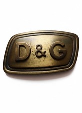 D&G Cintura Fibbia Unisex Y2k anni 2000 Maxi Logo Dolce Gabbana Vintage 90' 