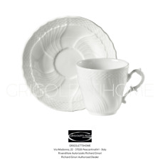 Richard Ginori -Vecchio Ginori Bianco - 1 tazza caffè con piatto - RIVENDITORE
