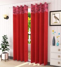 Rosso - Set di 2 tende per