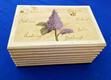 SCATOLA/COFANETTO  PORTA BIJOU IN LEGNO  " PASTICCERIA DA Tè " VINTAGE  (s6)