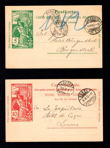 Svizzera 1900 upu - upu, rp.