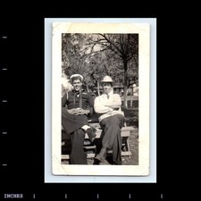 Vintage Photo MAN SITTING NEXT