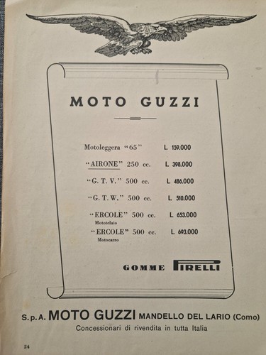 Moto guzzi vintage airone - moto,