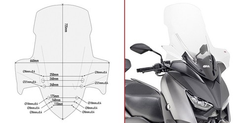 Parabrezza givi yamaha max - givi,