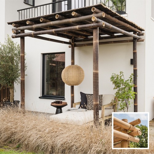 Pergola bambù legno giardino - pergola,