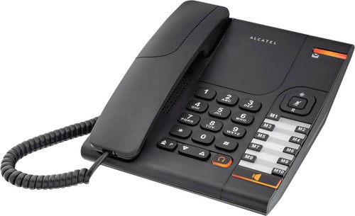 Telefono fisso nero alcatel - telefono,