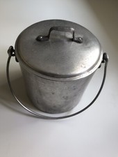 GAVETTINO PENTOLINO LATTE DA CAMPO IN ALLUMINIO VINTAGE CAMPEGGIO SCOUT TREKKING